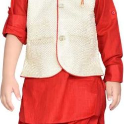 Boys Festive & Party Kurta, Waistcoat and Breeches Set